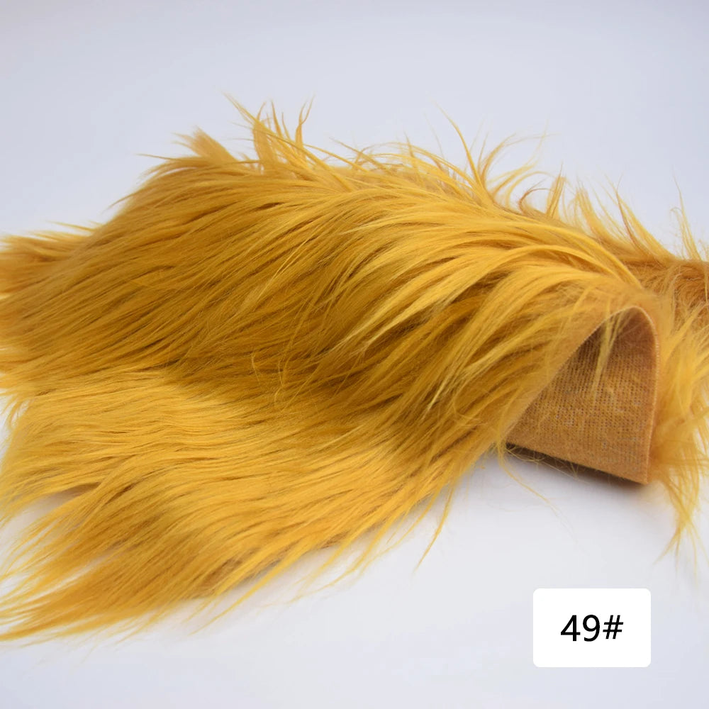 Faux Fur Fabric 8cm Long Pile Cosplay Patchwork Sheet