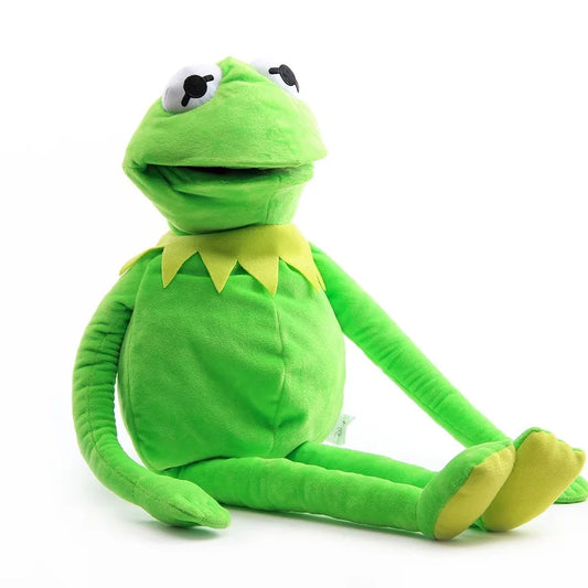 Anime Kermit The Frog Funny Kawaii Plush Doll Hand Puppet Schoolbag Frog Cute Plush Toy Ventriloquist Performance Props For Baby