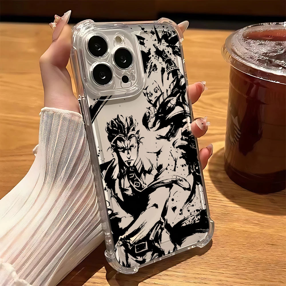Black Anime JoJo's Bizarre Adventure Phone Case For Samsung A56 A26 A33 A54 A52 A51 A13 A73 A55 A53 A36 A35 A34 A32 A25 A24 A23