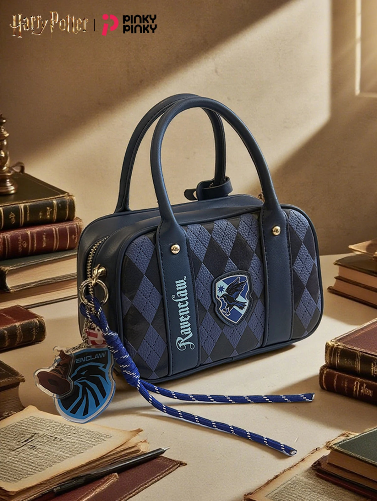 Pinky Harry Potter Shoulder Bag Vintage Preppy Crossbody Bag for Daily Halloween Christmas Birthday Gift for Students Fans Women