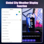 Night Light DIY Nixie Tube Clock Kit Simulation, Digital Clock APP Time Calibration, 3 Light Mode, 12/24h Display IPS