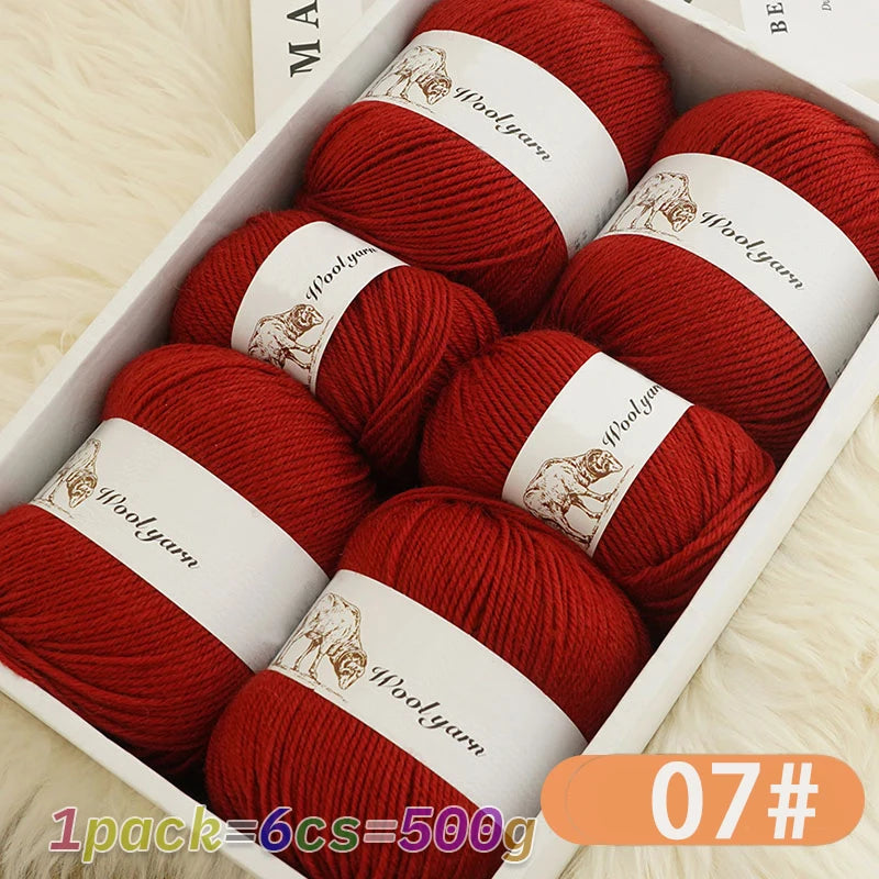500g pure wool yarn fine count cashmere medium coarse yarn for making warm sweaters and scarves for autumn and winter