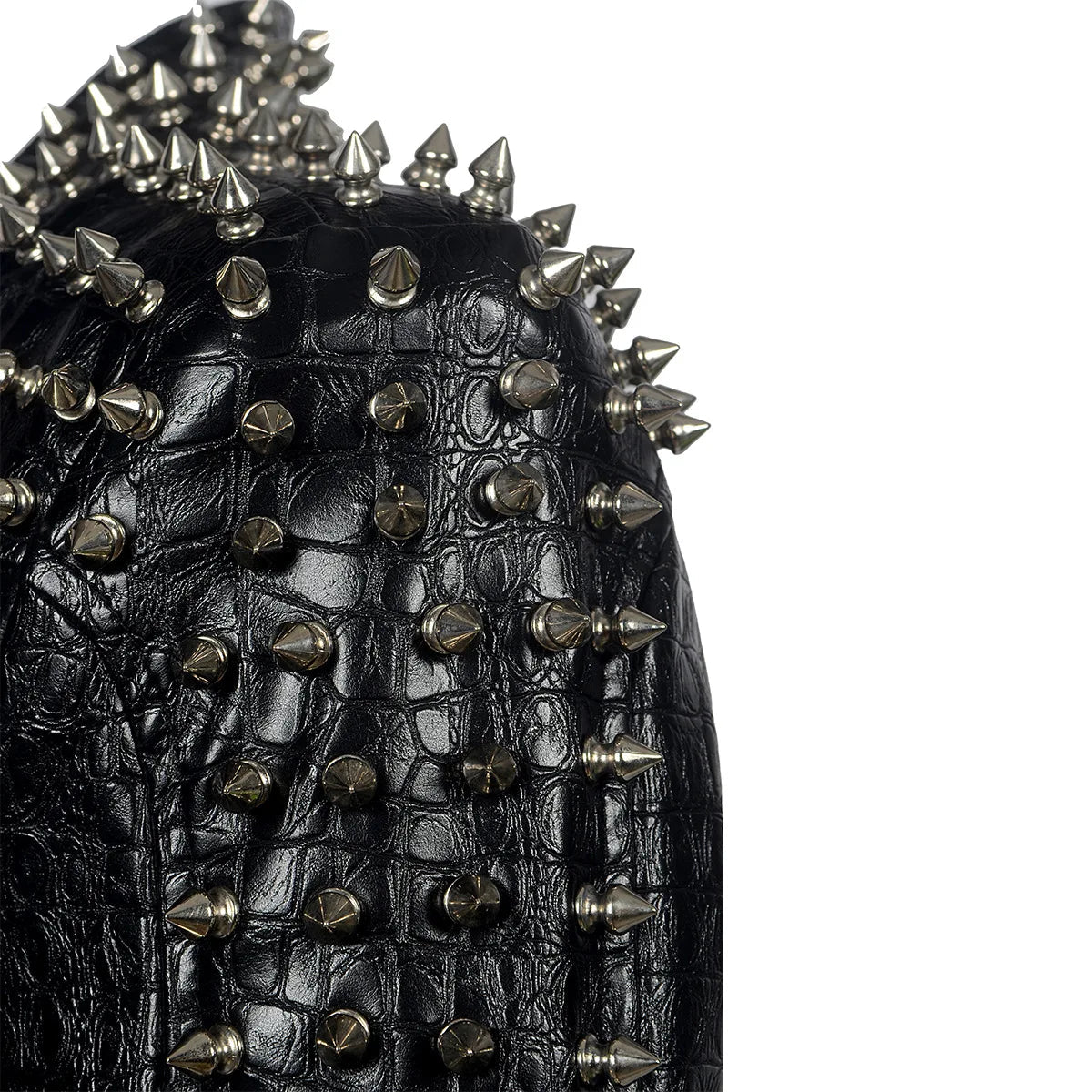 2025 Steampunk Rock Rivet Women's Leather Jacket Slim Short Streetwear Gothic Embroidery PU Leather Locomotive Coat Femme SS69
