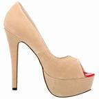 Women Platform Sandals Stilettos Sexy Stripper Pole Dance High Heels Pumps Peep Toe Ladies Nighclub Party Black Wedding Shoes