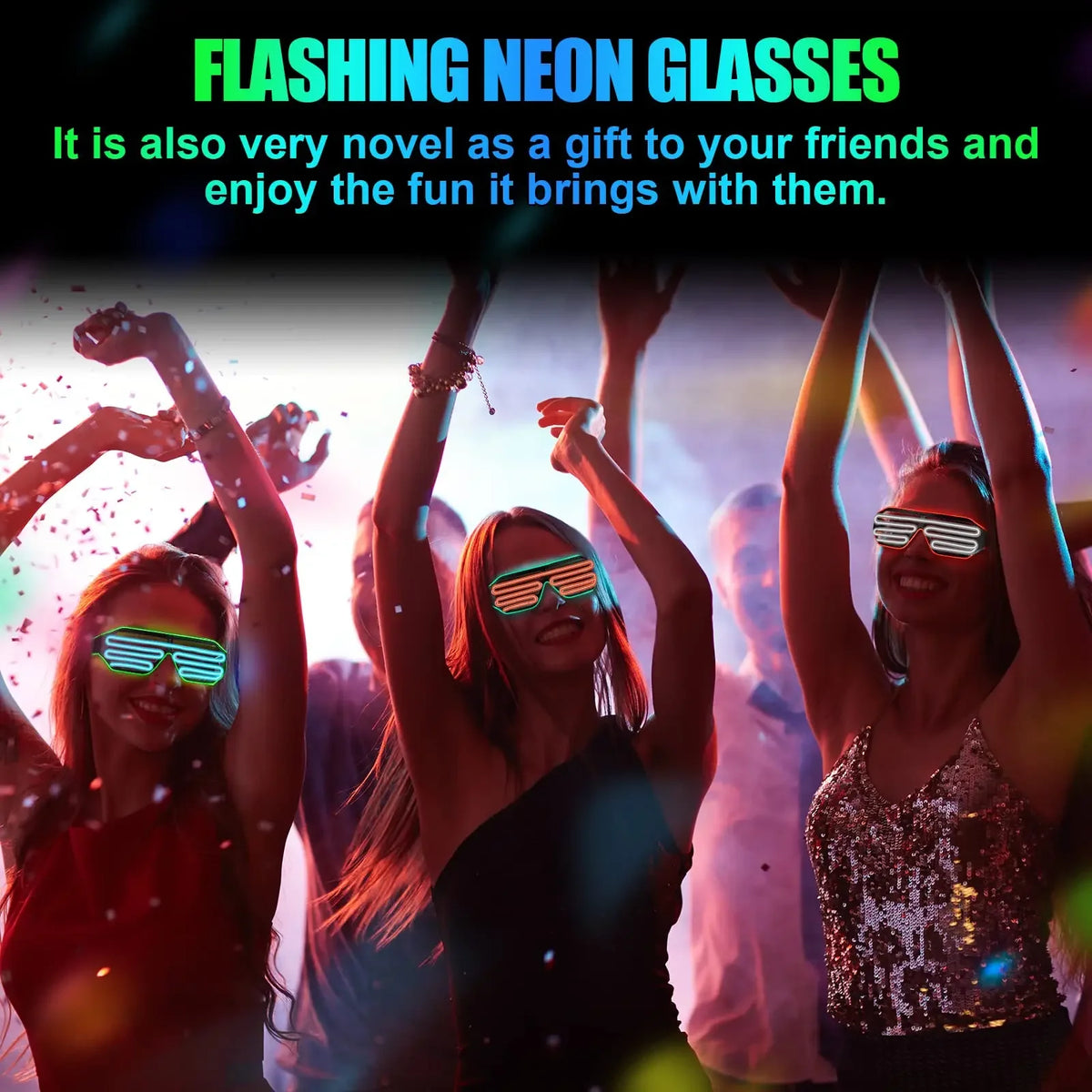 LED Glow Glasses with Blinking Modes for Parties