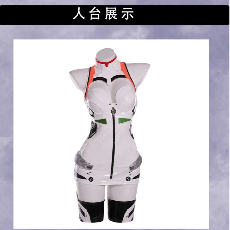 Ayanami Rei Anime Cosplay Costume Set with Shoulder Armor
