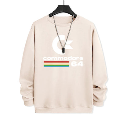 Commodore 64 Fun Logo Printed Hoodies Mens Oversized Pullover Hoody Loose Comfortable Clothes Fleece Casual Hoody Men Warm SS69 25.69 Beige / XXL