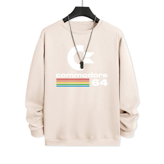 Commodore 64 Fun Logo Printed Hoodies Mens Oversized Pullover Hoody Loose Comfortable Clothes Fleece Casual Hoody Men Warm SS69 25.69 Beige / XXL