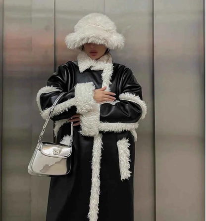 2025 Fluffy Faux Fur Bucket Hats Women Rabbit Fur Warm Thick Plush Winter Hat Lady Fashion Luxury Panama Furry Fisherman Cap Y2k