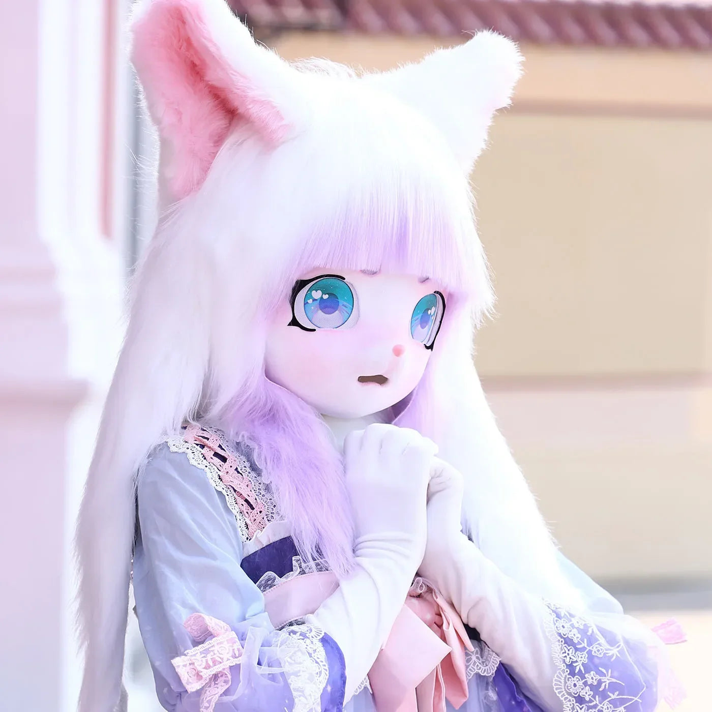 Kig Furry Mask Plastic Headbase for Adult Cosplay Costume