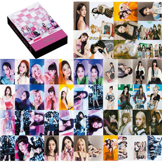 50 Cards / Set Stayc New Album Laser Card Lomo Card Girl Group Print Photo Card Beautiful Photo Fan Girl Gift Small Card Kpop SS69