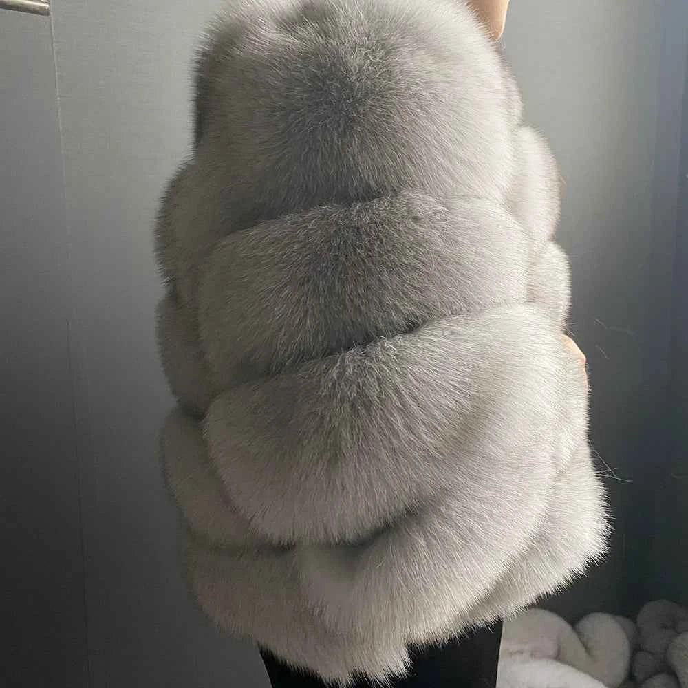 Winter Women's Cold Coat Top Fox Jackets For Women clothing Natural Real fox Fur Jacket Coats For Women Fur Jacket In Promotion
