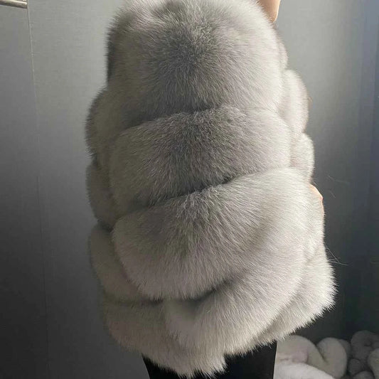 Winter Women's Cold Coat Top Fox Jackets For Women clothing Natural Real fox Fur Jacket Coats For Women Fur Jacket In Promotion