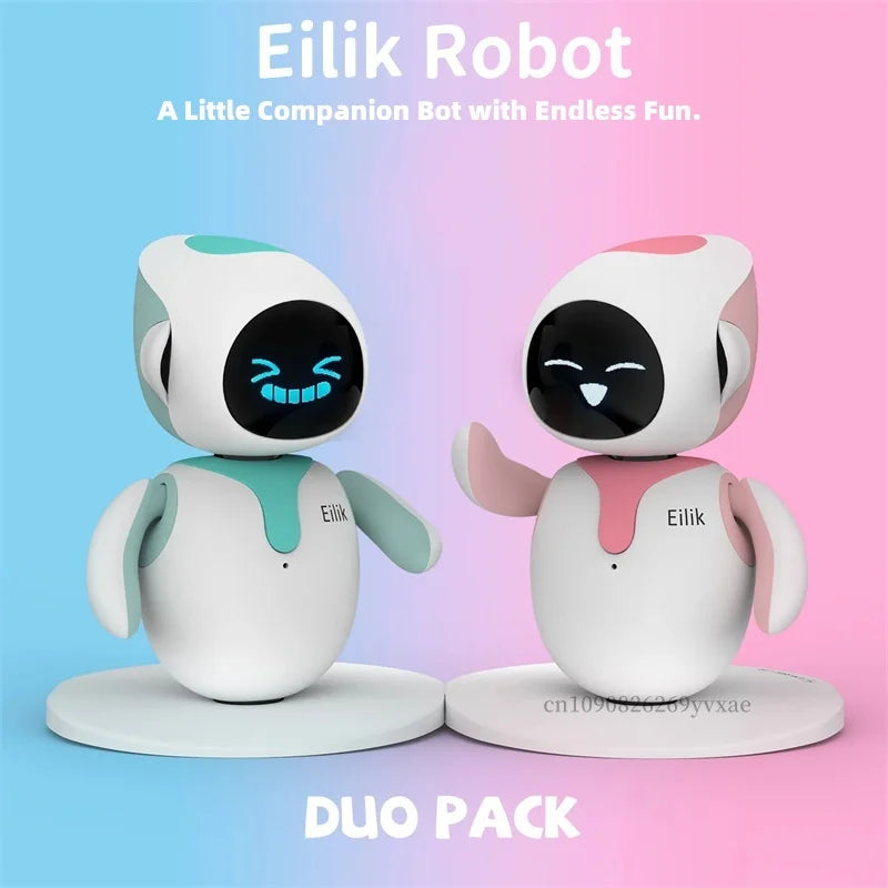 Duo Pack Eilik Smart Robot AI Artificial Intelligence Robots Accompany Lovely Children and Adults Desktop ai Pets 2pcs/set SS69