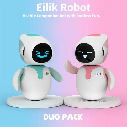 Duo Pack Eilik Smart Robot AI Artificial Intelligence Robots Accompany Lovely Children and Adults Desktop ai Pets 2pcs/set SS69