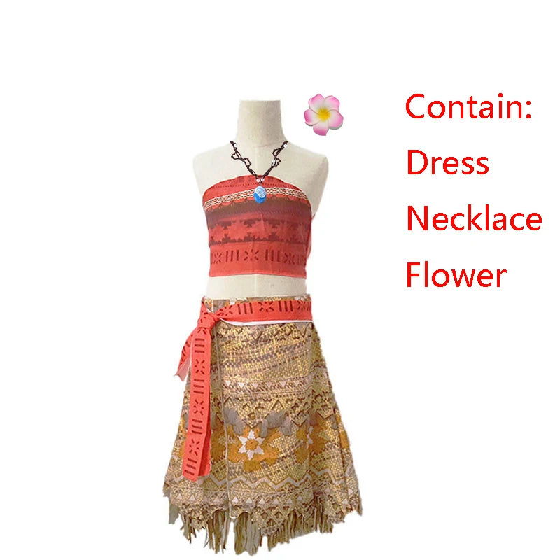 Disney Moana Princess Costume Dress for Girls - Role Play