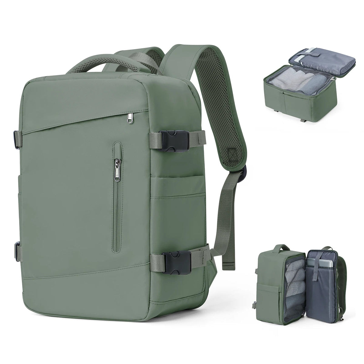 Women's Backpack Travel Suitcase Cabin Bag Aircraft Ryanair 40x20x25 Airplane Travel Bag Men Laotop Backpack Wizzair Carry On SS69 43.69 Green