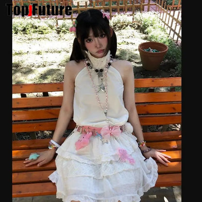 SS69 Gothic Lolita Punk Harajuku Belt with Heart, Star, and Bow Pendants