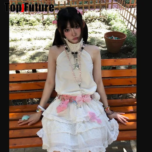 SS69 Gothic Lolita Punk Harajuku Belt with Heart, Star, and Bow Pendants