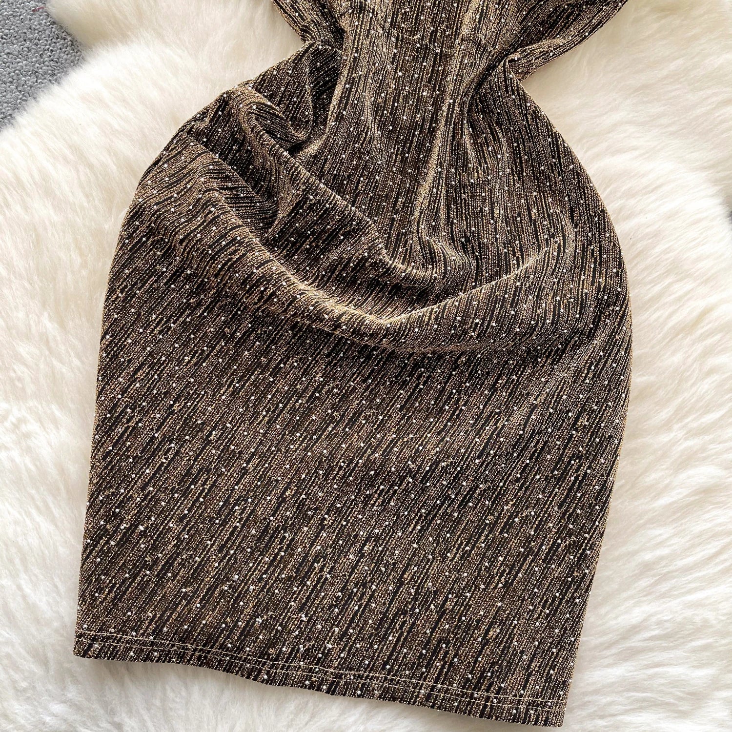 Sexy sleeveless glitter Backless Off Shoulder Fashion Birthday Party Evening Vestido Women Goth Slim Summer Hip Wrap Dress SS69