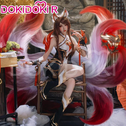 Ahrii Cosplay Costume Set by SS69 - Durable Synthetic Dress, Sizes XS-2XL