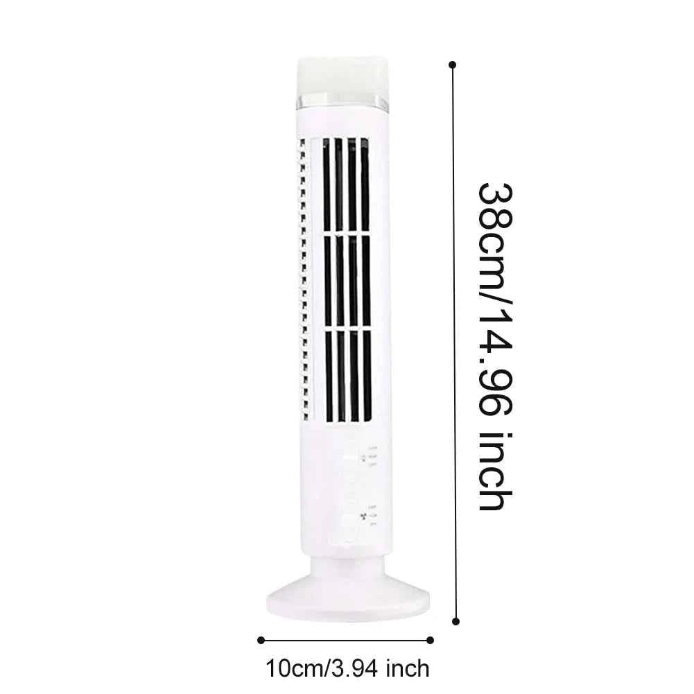 LED Tower Fan Bladeless Tower Fan 90 Degree Oscillating Quiet Portable USB Electric Desk Fan with Light for Home Bedroom Office