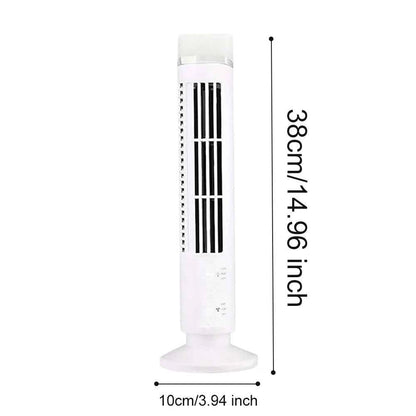 LED Tower Fan Bladeless Tower Fan 90 Degree Oscillating Quiet Portable USB Electric Desk Fan with Light for Home Bedroom Office