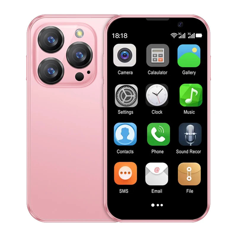 SERVO 16SE Mini Smartphone 16GB ROM Android 9.0 Wifi Dual SIM Standby Play Store 3G WCDMA 3.0"Little Smart Cellphone New Version SS69 52.69 pink / 2G / 16g