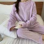 Women's Coral Fleece Pajama Set - Cozy Winter Loungewear