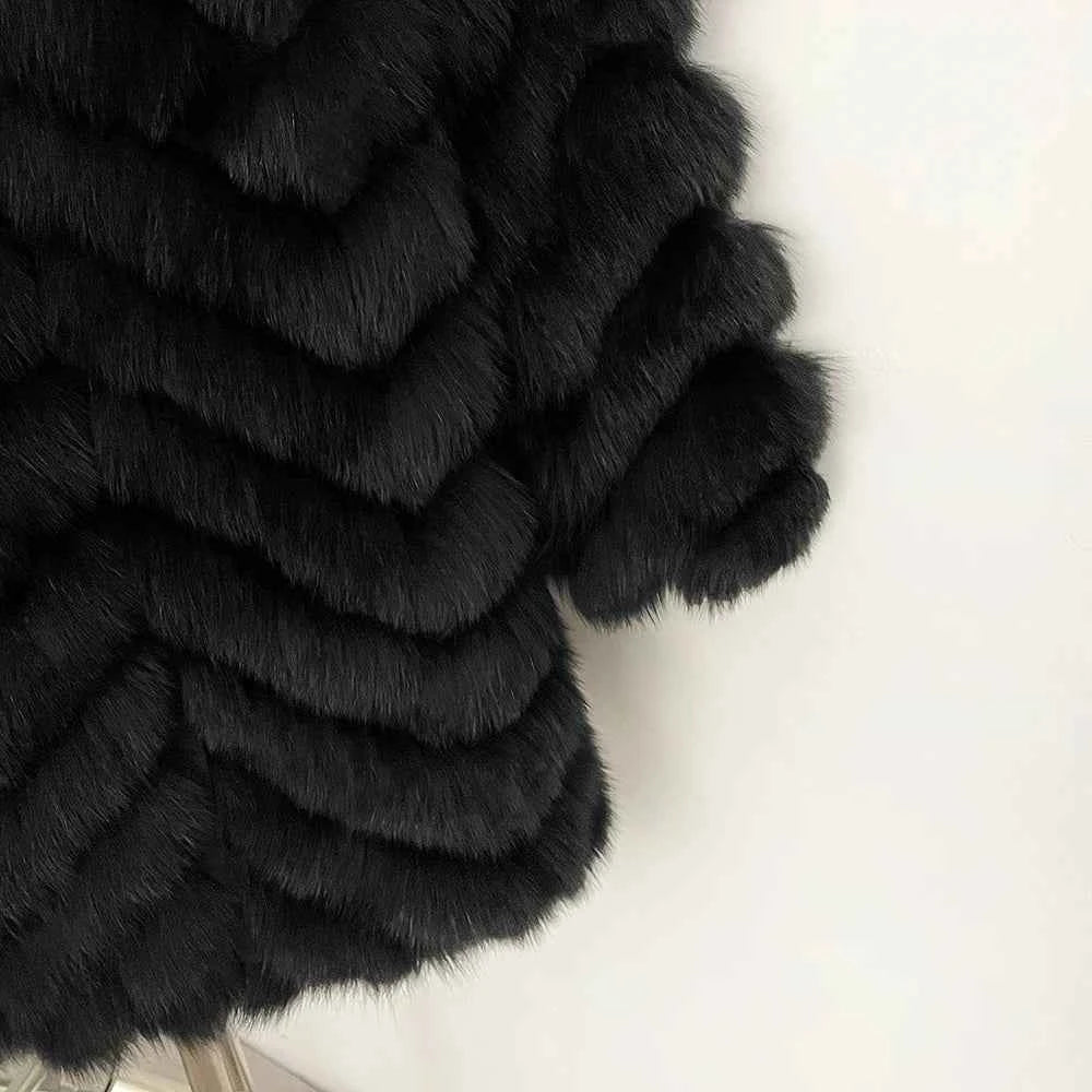 OFTBUY Natural Fox Fur Jacket Luxury Style Streetwear Lady New Winter Clothing Women Fashion Warm Thick Real Fur Coat Female