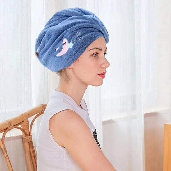 1pc Quickly Dry Hair Hat Super Absorbent Soft Bathroom Women Head Towels Girls Cute Hair Towel Hair Dry Wrap Bonnets SS69