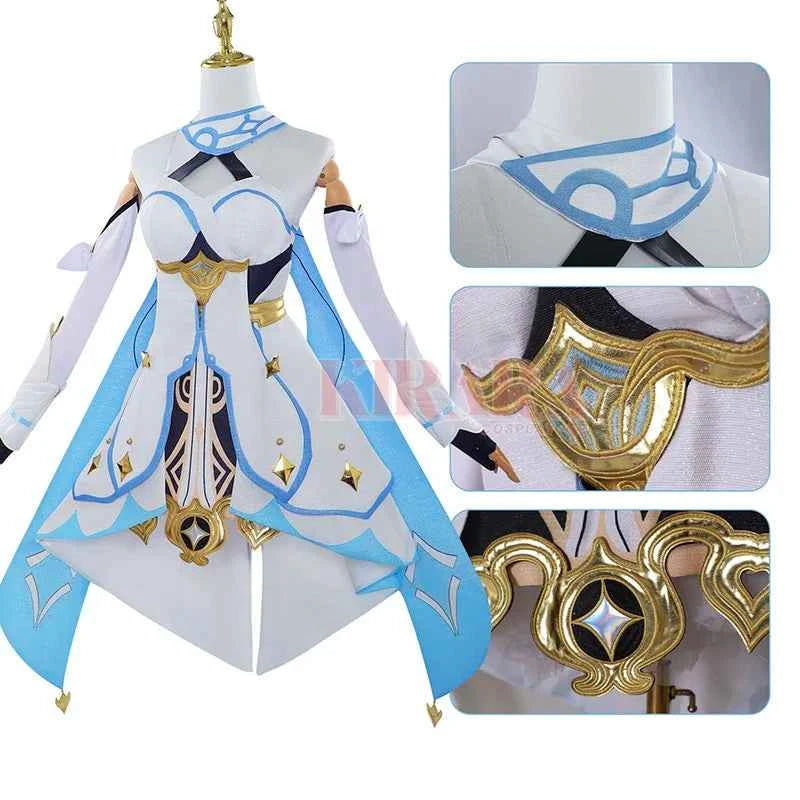 High Qualiy Lumine Cosplay Costume Wig Hair Game Impact Character Traveler for Women Cosplay Anime Events Role Play Dress