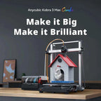 ANYCUBIC Kobra 3 Max Multi Color 3D Printer with Up to 600mm/s Print Speed Dual Gear Direct Extruder Build Volume 500*420*420mm