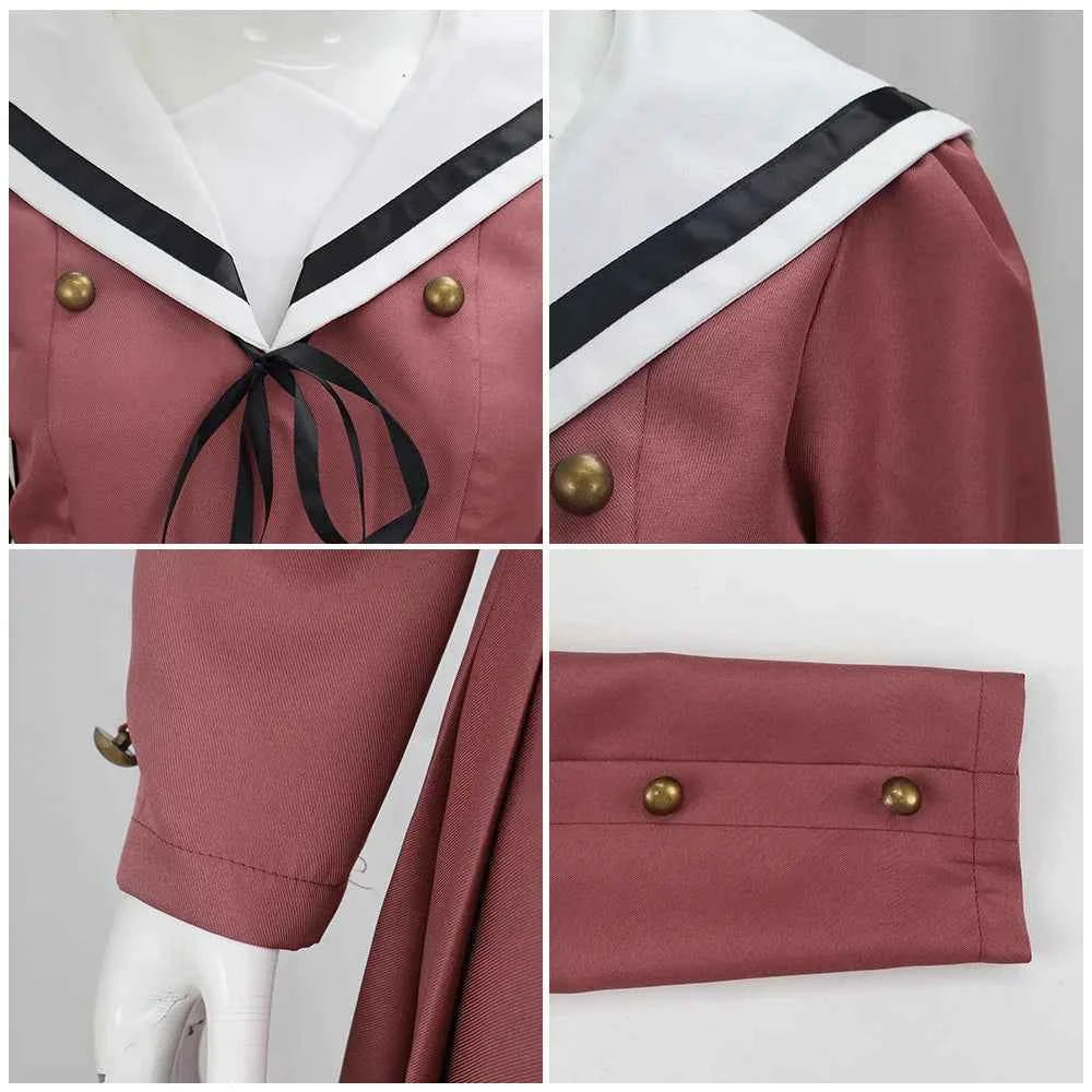 Anime The Fragrant Flower Blooms with Dignity Waguri Kaoruko Cosplay Costume School Uniform Wig Woman Sailor Uniform JK Suit