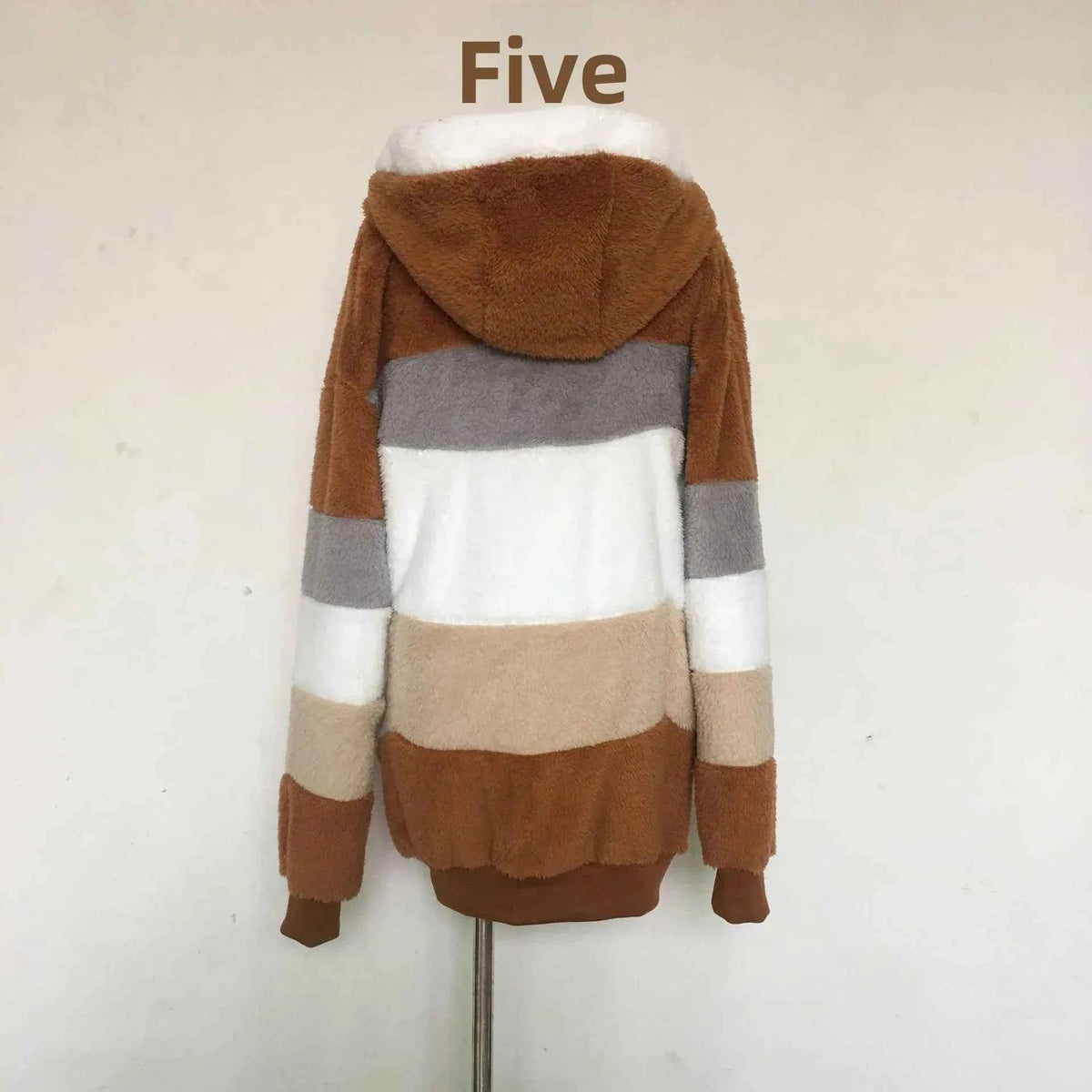 Warm Fleece Oversized Hooded Jacket Women's Autumn Winter Thickened Zipper Pocket Patchwork Clothing Comfortable Sweatshirt