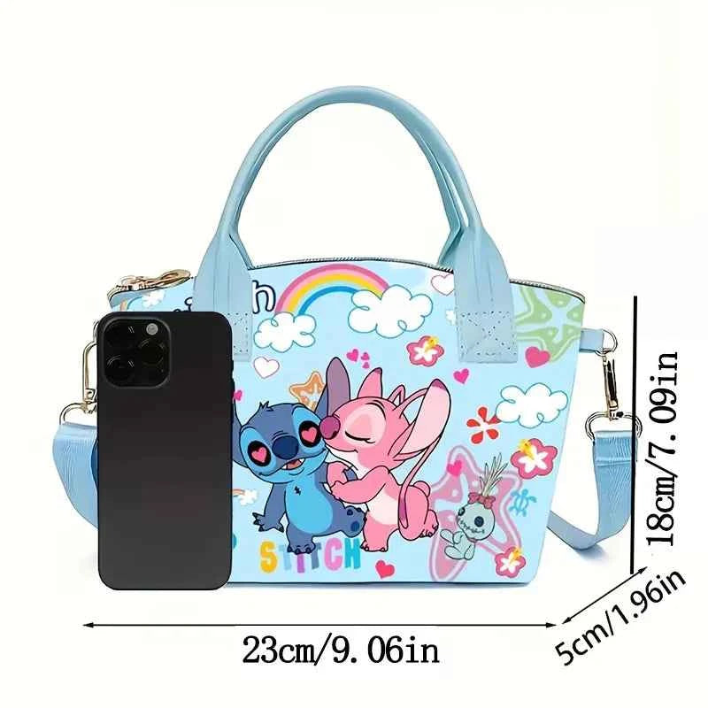 Disney Stitch New Women's Shoulder Bags Cute Kid's Handbag Large Capacity Cartoon Crossbody Bag For Girls