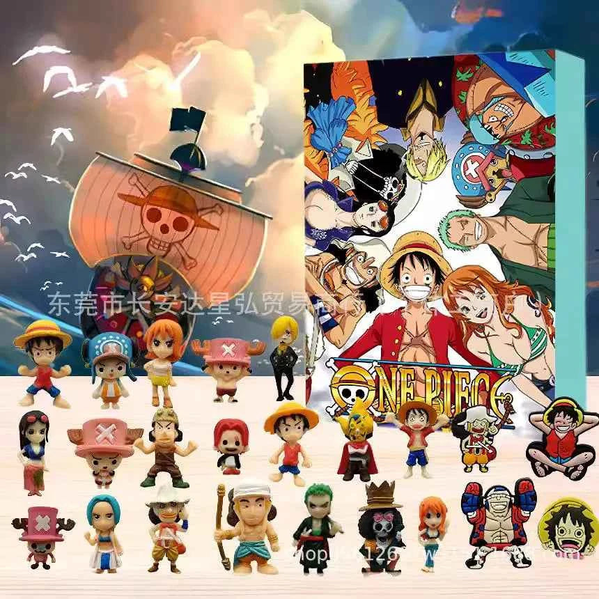 2025 ONE PIECE Christmas Advent Calendar Day Fun 24 Days Halloween Countdown Blind Box  Anime Christmas Collection Toy Gifts