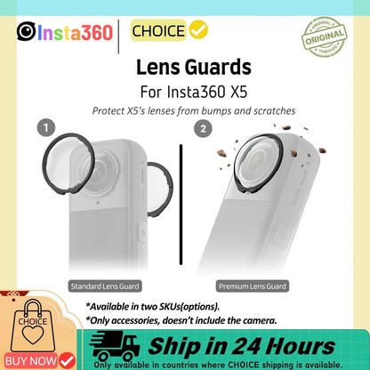 Insta360 X5 Lens Guard Protector Standard or Premium Tempered Glass For Insta 360 X5 Original Accessories