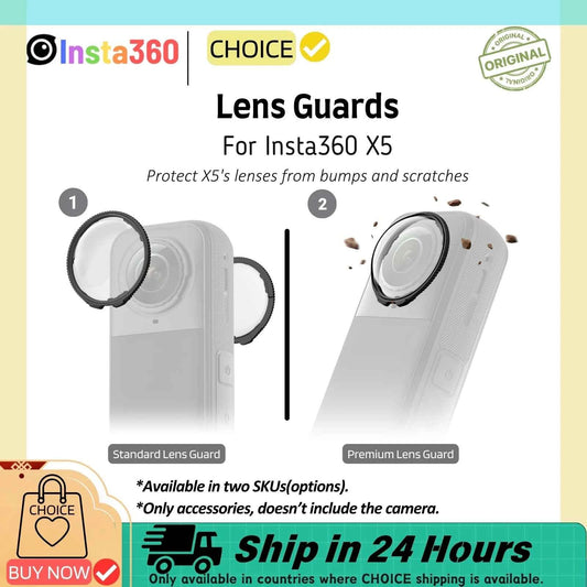 Insta360 X5 Lens Guard Protector Standard or Premium Tempered Glass For Insta 360 X5 Original Accessories