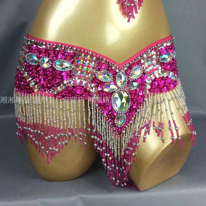 Sexy Girl Belly Dance Costume Wear Bar+Belt 2pc Set 10 Colors Ladies Bellydancing Costumes Bellydance Clothes