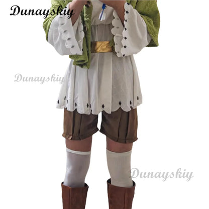 Sylphiette Greyrat Cosplay Costume Wig Anime Mushoku Tensei Cute Suit Dress Jobless Reincarnation Green Sweater Halloween