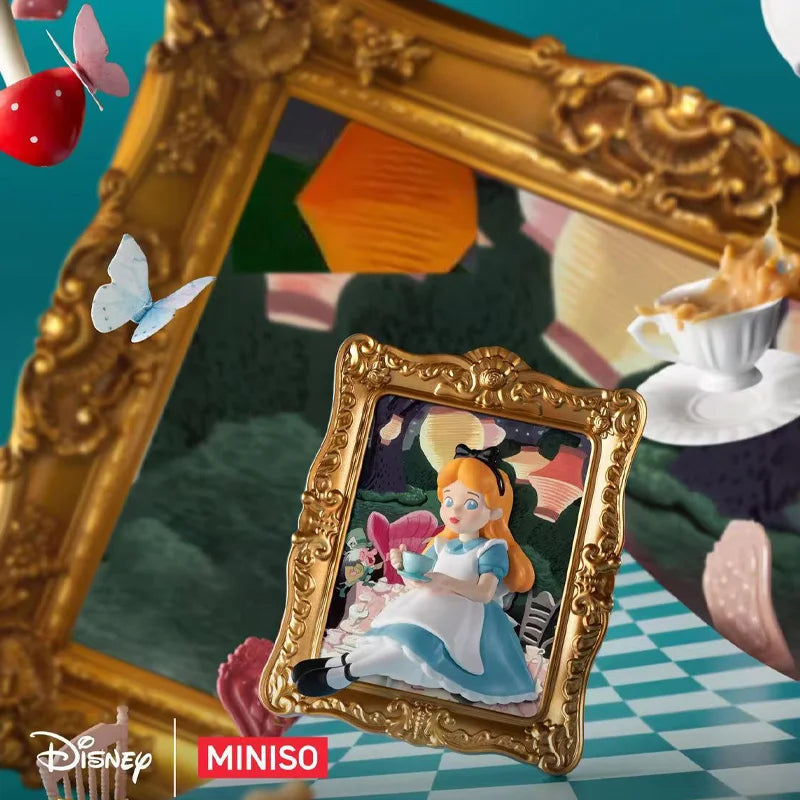 Original Disney Alice In Wonderland Blind Box Art Gallery Series Trendy Collectible Desktop Ornament Model Birthday Gift SS69 25.69 tea party / Original