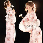 Fashion National Trends Women Sexy Kimono Yukata Dress With Obi Novelty Evening Dress Japanese Cosplay Costume Floral One Size