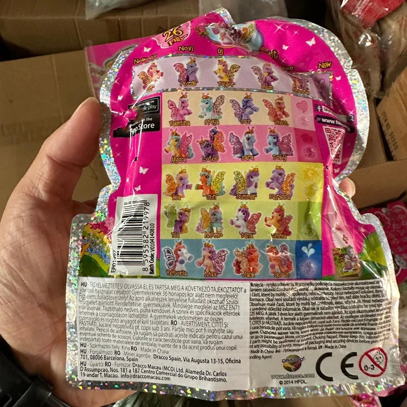 Original Blind Bag Surprise Pet Crystal Filly Butterfly Glitter Princess Unicorn Pony Figure Rare Collect Toy Gift for Kid Girl SS69