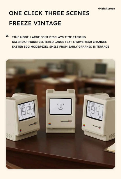60 hours Standby Retro Maclock Alarm Clock Student Specific Wake-Up Artifact Desktop Decor Electronic Display Creativity Clock