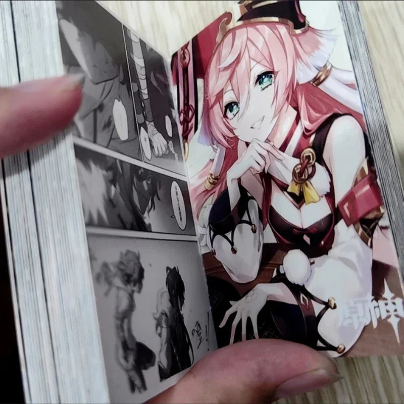Game Impact Alhaitham Anime Project 40 Sheets 80 Pages Double-sided Mini Characters 68x60mm Magazine Miniature Comic Books SS69
