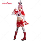 Miccostumes Women's Perona Cosplay Costume  Women Top and Skirt Set with Short Cloak Christmas Cosplay Costume
