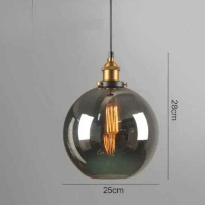 The Nordic Loft Modern Bedroom Pendant Lamp with Clear Gray Amber Vintage Pendant Lights Dining Glass Hanging Light Fixtures
