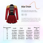 Inlzdz Women's Sequin Tassel Ringmaster Leotard Dress