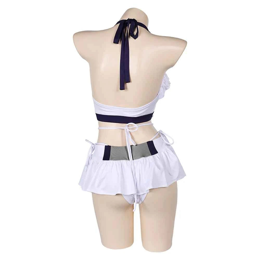 Final Fantasy 7 Tifa Lockhart Aerith Cosplay Swimsuit Costume for Adult Women Girls Swimwear Bikinis Set Halloween Carnival Suit